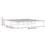vidaXL Cadre de lit métal blanc 183x213 cm