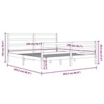 vidaXL Cadre de lit sans matelas blanc bois massif de pin 200x200 cm