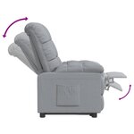 vidaXL Fauteuil inclinable Gris clair Tissu