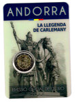 Monnaie 2 euros commémorative andorre bu 2022 - légende de charlemagne