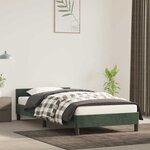 vidaXL Cadre de lit sans matelas vert foncé 80x200 cm velours