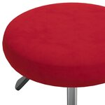 vidaXL Chaise pivotante de bureau Rouge bordeaux Velours