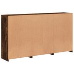 vidaXL Buffet avec lumières LED chêne fumé 181 5x37x100 cm