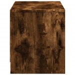 vidaXL Meuble TV avec LED chêne fumé 97x34x40 cm bois d'ingénierie