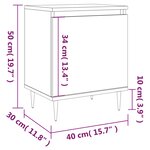 vidaXL Tables de chevet 2Pièces chêne sonoma 40x30x50cm bois d'ingénierie