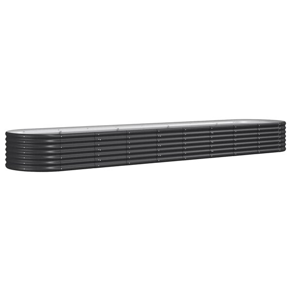 vidaXL Lit surélevé de jardin Acier enduit de poudre Anthracite