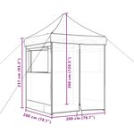 vidaXL Tente de réception pliable escamotable avec 4 parois latérales