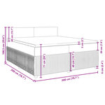 vidaXL Sommier à lattes de lit et matelas Gris clair 200x200cm Velours