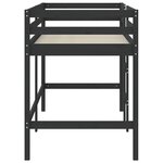 vidaXL Lit mezzanine d'enfants sans matelas avec échelle noir 90x200cm