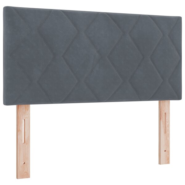 Tête de lit vidaXL Design Diamant en blocs Gris foncé 90 cm Velours