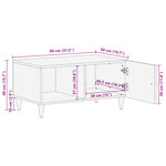 vidaXL Table basse 80x50x40 cm bois de manguier massif