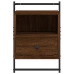 vidaXL Table de chevet murale chêne brun 40x30x61 cm bois d'ingénierie