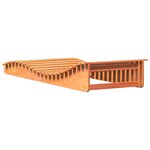 vidaXL Chaise longue cire marron 205x80x31 5 cm bois massif de pin