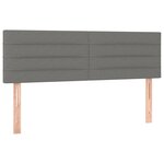 vidaXL Sommier à lattes de lit avec matelas Gris foncé 140x190cm Tissu