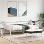 vidaXL Lit de jour sans matelas blanc 90x190 cm bois de pin massif