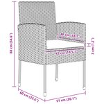 vidaXL Ensemble de salle à manger de jardin 9 pièces avec coussins Rattan Poly Noir