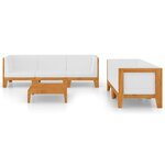 Salon de jardin meuble d'extérieur ensemble de mobilier 6 pièces avec coussins bois d'acacia solide 02_0016655