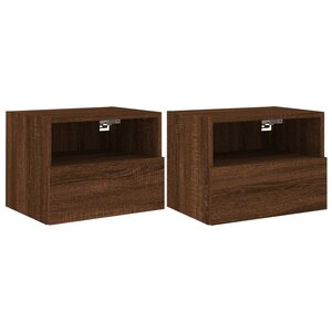 vidaXL Meubles TV muraux 2 Pièces chêne marron 40x30x30cm bois ingénierie