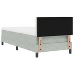 vidaXL Cadre de Lit Box Spring avec Matelas Gris Clair 90x200 cm Velours
