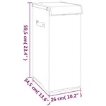 vidaXL Panier à linge pliable Gris 26x34 5x59 5 cm Tissu en faux lin