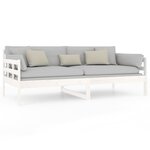vidaXL Lit de jour sans matelas blanc bois de pin massif 90x190 cm