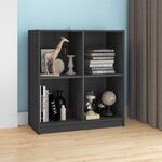 vidaXL Buffet Gris 70x33x76 cm Bois massif de pin