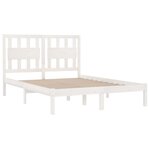 vidaXL Cadre de lit sans matelas blanc bois massif 140x190 cm