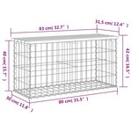 vidaXL Banc jardin design gabion 83x31 5x42 cm bois massif de douglas