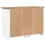 vidaXL Buffet BODO blanc et marron 115 5x44x80 cm bois massif de pin