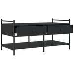 vidaXL Table basse noir 99x50x50 cm bois d'ingénierie
