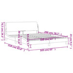 vidaXL Cadre de lit sans matelas crème 160x200 cm tissu