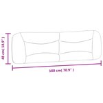 vidaXL Coussin de tête de lit marron 180 cm similicuir