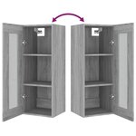 vidaXL Armoire murale suspendue Sonoma gris 34 5x34x90 cm