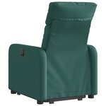 vidaXL Fauteuil inclinable vert foncé tissu