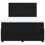 vidaXL Sommier à lattes de lit avec matelas Noir 140x190 cm Velours