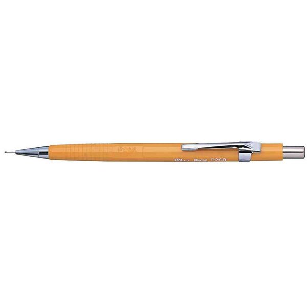 Portemines p 209 pte métal mine 0 9 mm corps jaune x 12 pentel