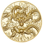 DRAGON ART GILDED 2024 5 Once Argent Monnaie 10 Dollars Niue 2024