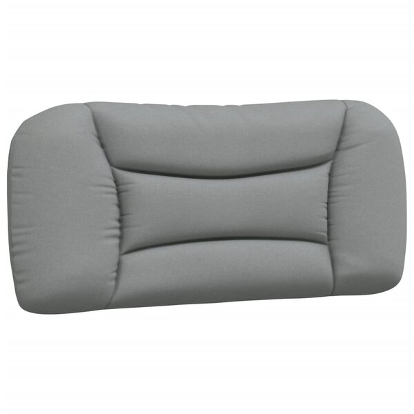 vidaXL Coussin de tête de lit gris clair 90 cm tissu