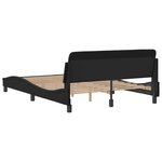 vidaXL Cadre de lit sans matelas noir 140x200 cm similicuir
