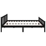 vidaXL Cadre de lit sans matelas noir bois massif 160x200 cm
