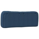 vidaXL Coussin de tête de lit bleu 120 cm tissu