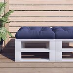 vidaXL Coussin de palette bleu marine 50x50x12 cm tissu