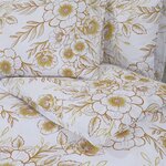 vidaXL Ensemble de housse de couette blanc et marron 200x200 cm Coton