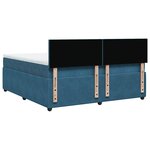 vidaXL Sommier à lattes de lit et matelas bleu 180x200 cm velours