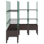 vidaXL Jardinière avec treillis marron 160x120x142 5 cm PP