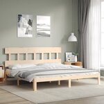 vidaXL Cadre de lit sans matelas 200x200 cm bois massif de pin