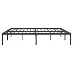 vidaXL Cadre de lit métal noir 200x200 cm