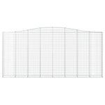 vidaXL Paniers à gabions arqués 9 Pièces 400x30x180/200 cm Fer galvanisé