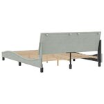 vidaXL Cadre de lit sans matelas gris clair 160x200 cm velours