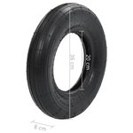 vidaXL Pneu de brouette et chambre à air 4 Pièces 3.50-8 4PR Caoutchouc